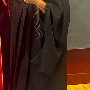 Complete graduation set: high quality black gown,Garment bag &special hanger.New